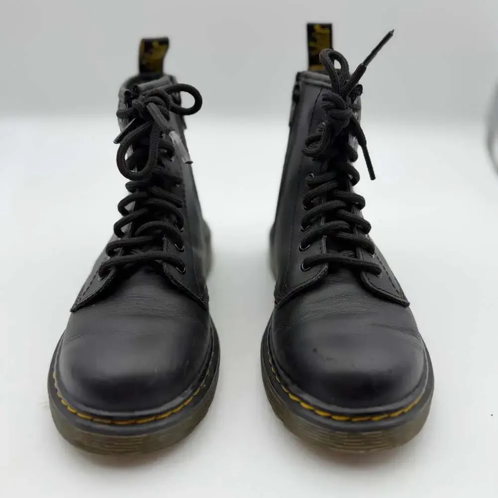 Dr. Martens 1460J Junior Leather Lace-Up Boots with Side Zipper